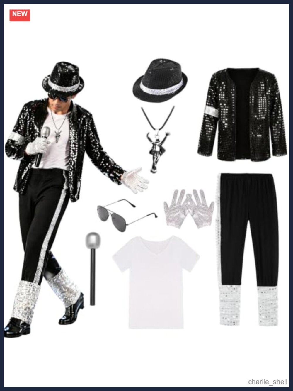 Men Dance Star Costume Sequin Jacket Pants Halloween Cosplay Outfit